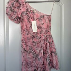 Love Shack Fancy one shoulder dress